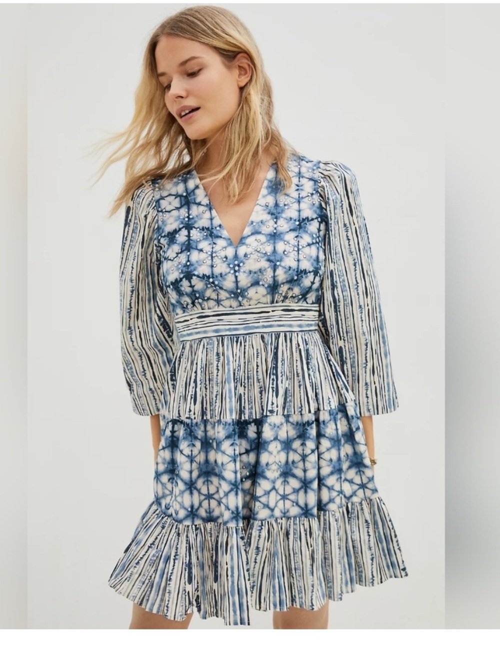 NWT Anthropologie Not So Serious by Pallavi Mohan Behati Cotton Mini Dress